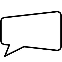 Speech balloons icon, line style vector illustration