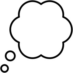Speech balloons icon, line style vector illustration