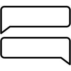 Speech balloons icon, line style vector illustration