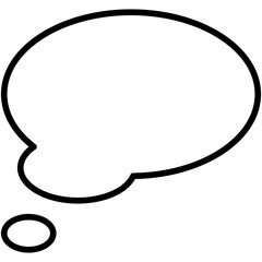 Speech balloons icon, line style vector illustration