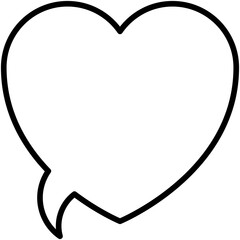 Speech balloons icon, line style vector illustration