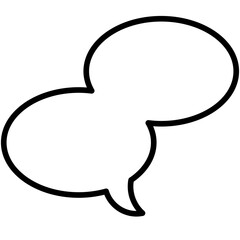 Speech balloons icon, line style vector illustration