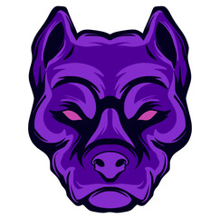 Pitbull dog illustration mascot