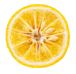 Kochi Yuzu orange isolated on white background With work path, Yellow Yuzu Orange fruit isolated on...