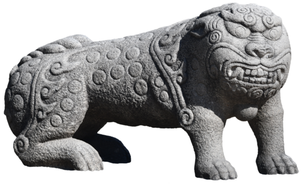 상상의 동물 해태의 석상