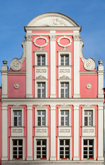 Colorful facades of ancient houses in the Old Town - obrazy, fototapety, plakaty