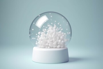 Snowball glass decoration. Generate Ai