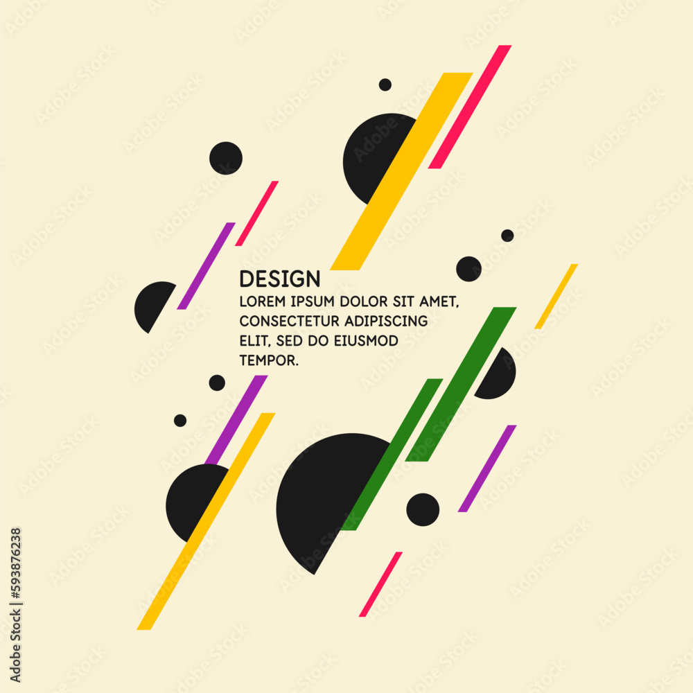 Aufkleber composition with geometric shapes. abstract background for design.