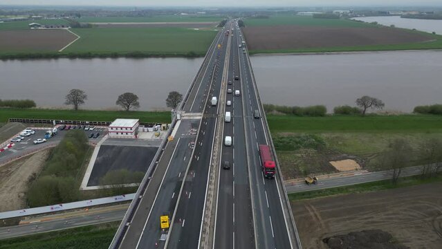 Ouse motorway Bridge on the M62 that spans River Ouse