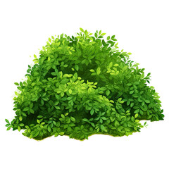 Obraz na płótnie Canvas green bushes isolated on white background, made with AI