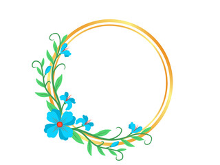 Flower Background Illustration with Frame