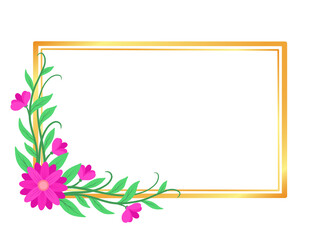 Flower Background Illustration with Frame