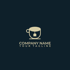 House and tea logo. Modern food business design logo.