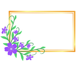 Floral Background with Frame Illustration
