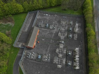 Drax biomass and coal fuelled power station, modern green power electricity production station,...