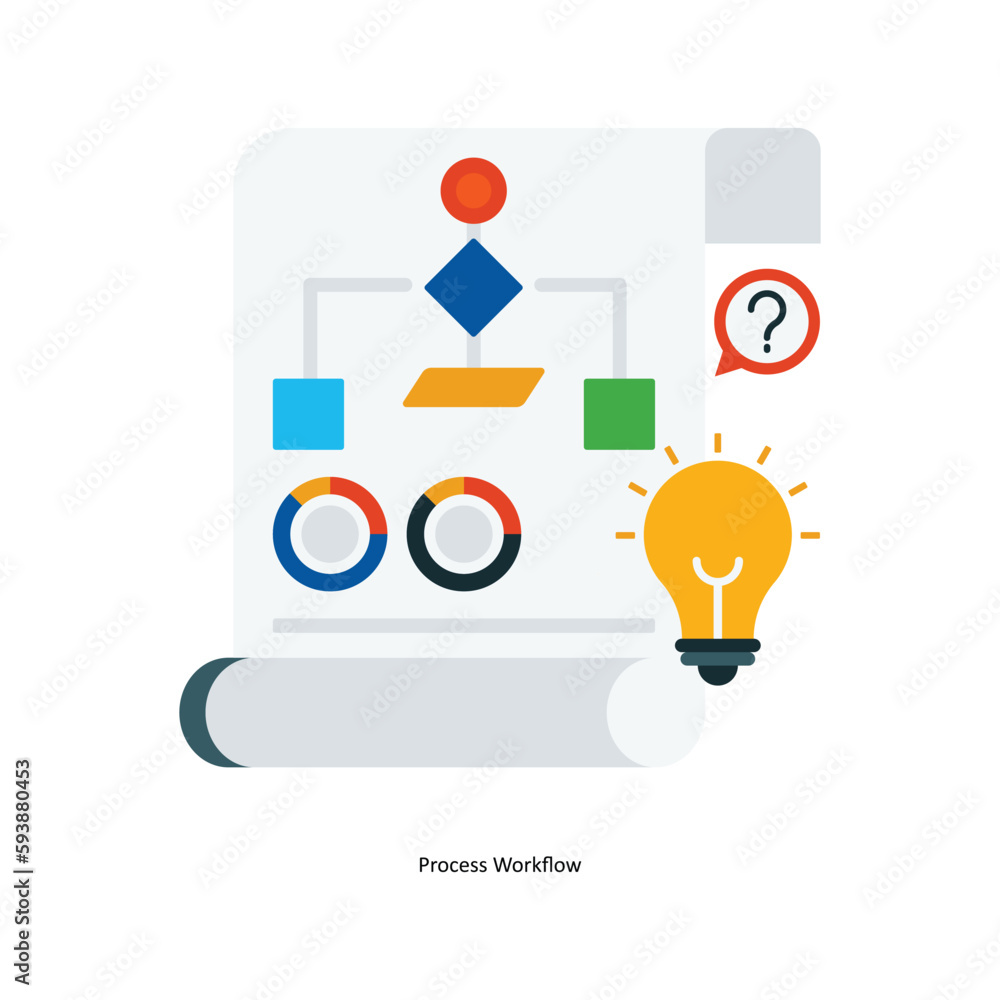 Poster process workflow vector fill outline icons. simple stock illustration stock