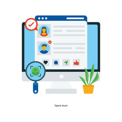 Talent Hunt Vector Fill outline Icons. Simple stock illustration stock