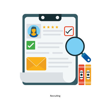 Recruiting  Vector Fill outline Icons. Simple stock illustration stock