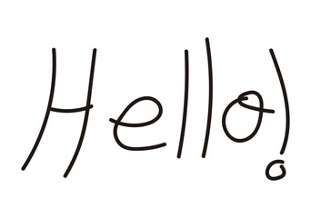 Texto de hola en trazo negro. © Gabrieuskal