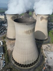 Aerial view ofAerial view of Drax Power Station Industrial water cooling system