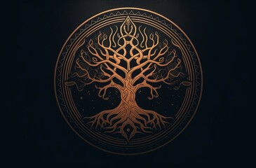 Logo oak tree. Generate Ai