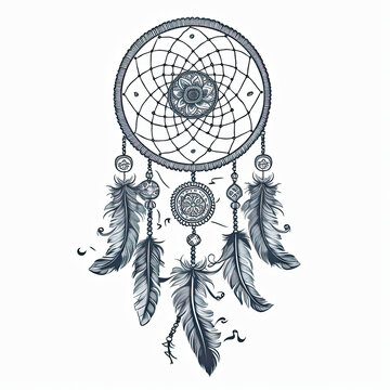 dreamcatcher, isolated, made with AI