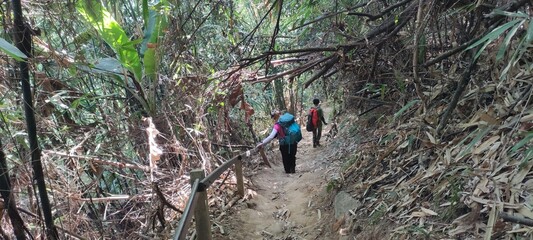 Obraz premium trekking routes in thailand , mountains in thailand , camping sites