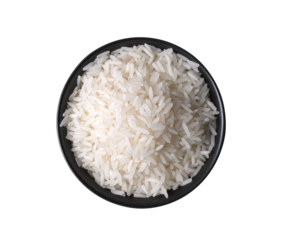 rice in a bowl on transparent png