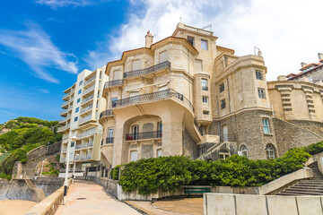 Fototapeta premium Villa Begonia, formerly Villa Roussel, a luxury mansion on Miramar beach in Biarritz