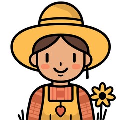 young girl at festa junina created with Generative AI technology