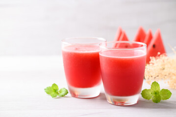 Watermelon smoothie juice, Cold drink in summer season