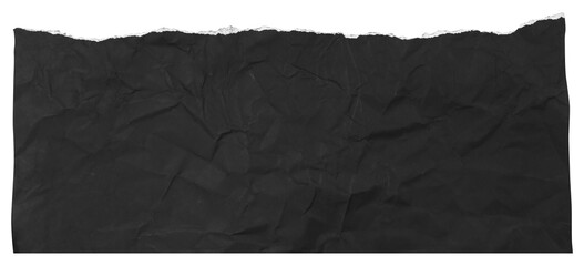 Black torn crumpled paper