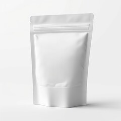 Empty pouch mockup, packet, white background " ai generated "