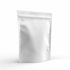 Empty pouch mockup, packet, white background " ai generated "
