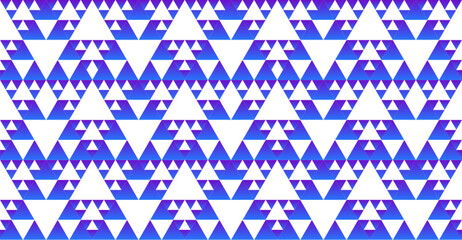 Geometric triangle pattern. Sierpinski triangle fractal. Abstract vector background. Seamless geomety texture for cloth, costume