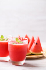 Watermelon smoothie juice, Cold drink in summer season