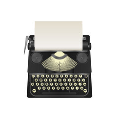 Realistic Typewriter Illustration