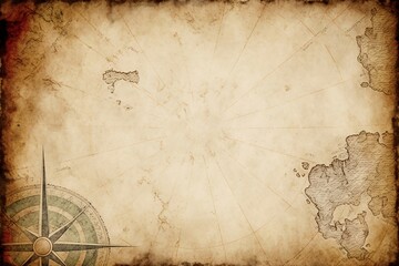 Background of old nautical chart. Generative AI