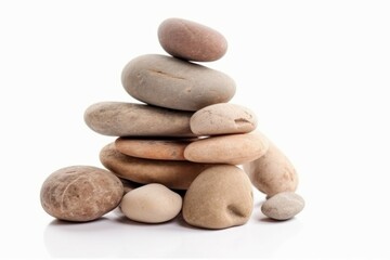 Clean pile river stones. Generate Ai