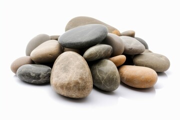 River stones pile. Generate Ai