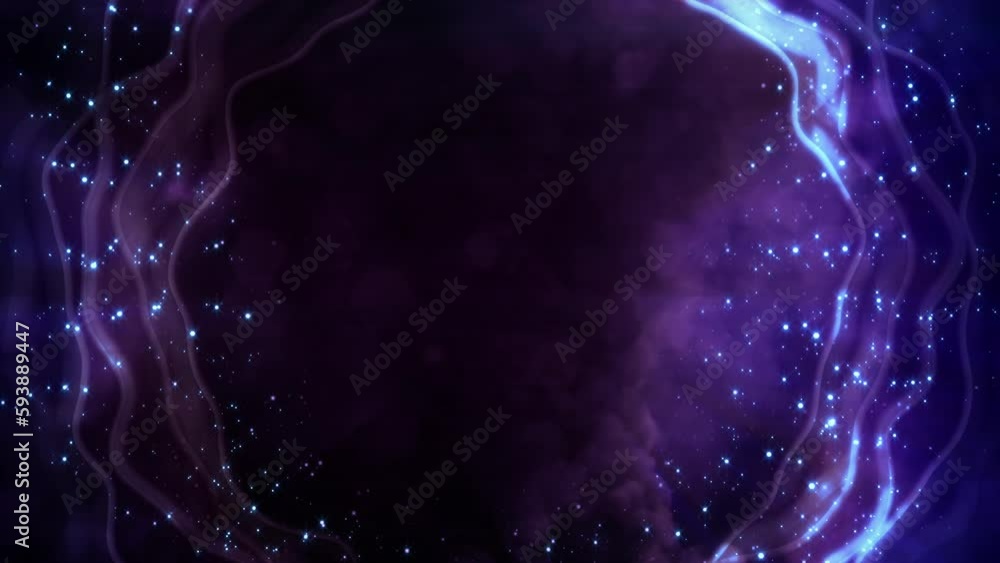 Poster glowing blue - rose abstract organic forms surface bokeh backdrop - loop video