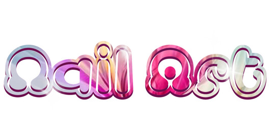 nail art - Multicolor and glitter lettering - great for website, email, presentation, card, book, t-shirt, sweatshirt, label, sticker, book, notebook, printable -

