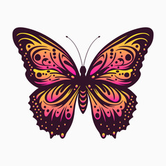 Butterfly icon, logo. Simple design. Vector illustration