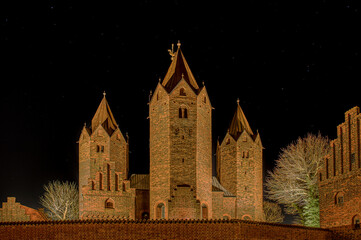 the towers of Kalundborg Church of Our Lady