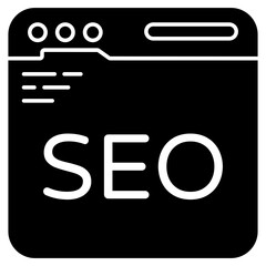 Conceptual flat design icon of se website 