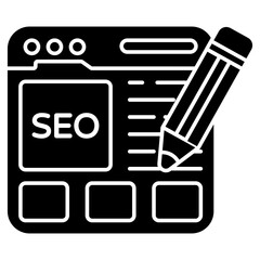 Trendy design icon of seo writing 