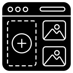 Unique design icon of web landscape