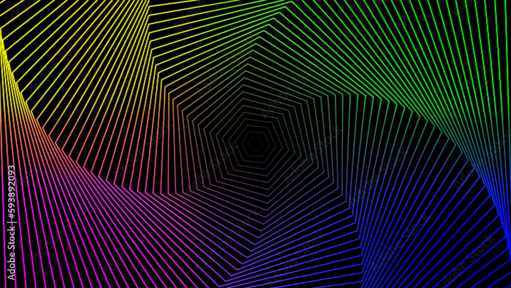 Poster multicolor redio wave abstract vector background. abstract background with connected line and dots.
