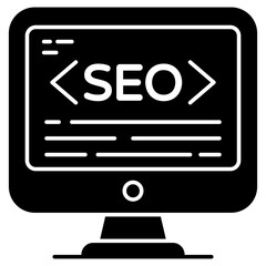 Conceptual flat design icon of search engine optimization 