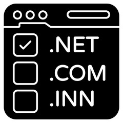 An icon design of web domains 